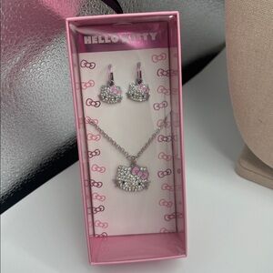 Hello Kitty Pink and Silver Charm Set